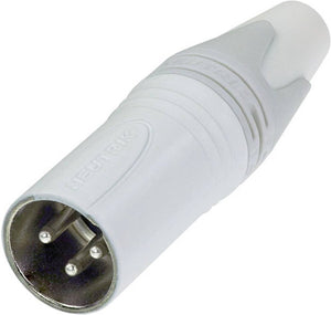 Neutrik nc3mxx-wt xlr-connector stekker, recht aantal polen: 3 wit 1 stuk(s)