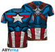 Abystyle marvel - cosplay captain america man's t-shirt - s