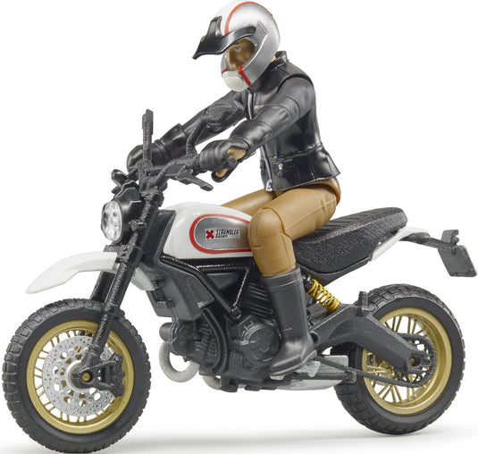 Bruder - ducati desert-motorfiets - met bestuurder