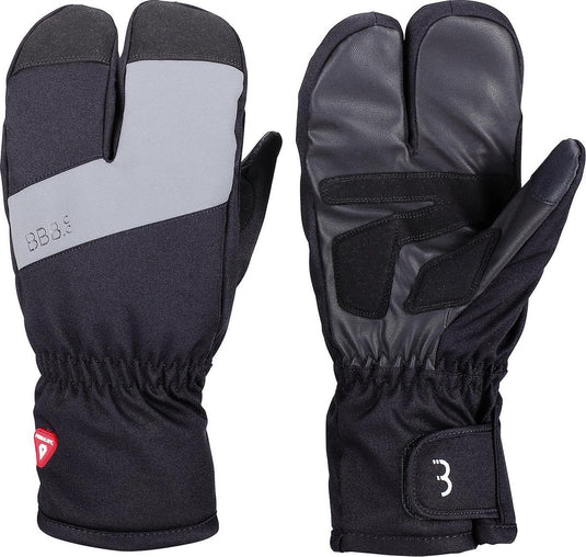 Bbb cycling subzero 2 x 2 fietshandschoenen winter - thermo fiets handschoenen waterdicht winddicht - zwart - maat xxxl - bwg-35