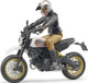 Bruder - ducati desert-motorfiets - met bestuurder