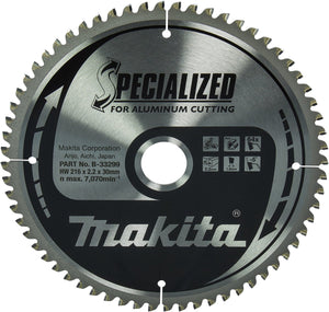 Makita afkortzaagblad voor aluminium | specialized | ø 216mm asgat 30mm 64t - b-33299