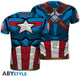 Abystyle marvel - cosplay captain america man's t-shirt - m