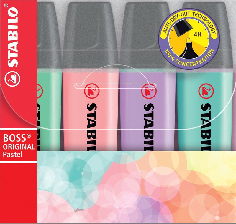 ギャラリービューアに画像をロードする, Stabilo boss original pastel - markeerstift - set 4 stuks
