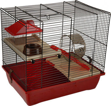 Flamingo hamsterkooi enzo 2 - 41,5 x 28,5 x 38 cm - rood