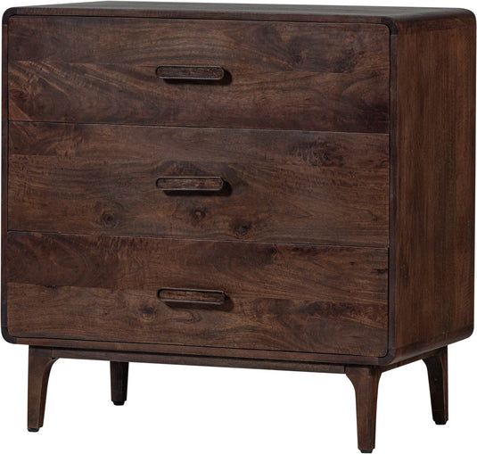 Woood liya ladekast - mango hout - donkerbruin - 90x90x50