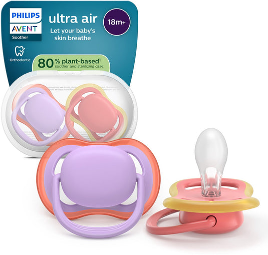 Philips avent ultra air – ademend en lichtgewicht fopspeen (18mnd+) – 2 stuks - scf349 46