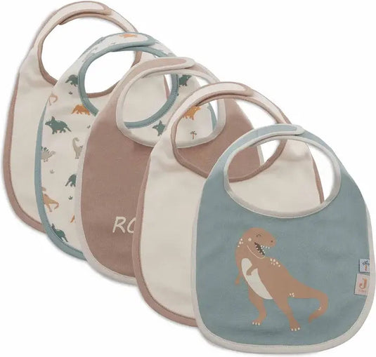 Jollein - baby slab - waterproof - slabbetjes - roarsome - 5 stuks