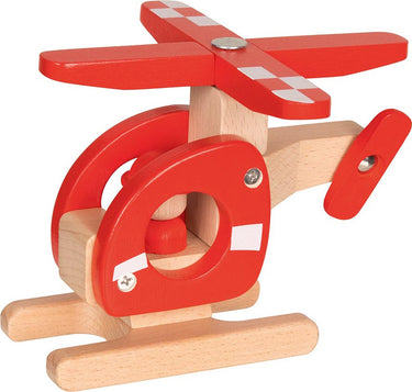 Goki houten helikopter rood