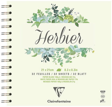 Clairefontaine herbarium ringband schrift - 21x21cm 180g - 32 sheets