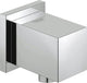 Grohe euphoria cube wandaansluitbocht buitendraad beveiliging tegen terugstroming chroom