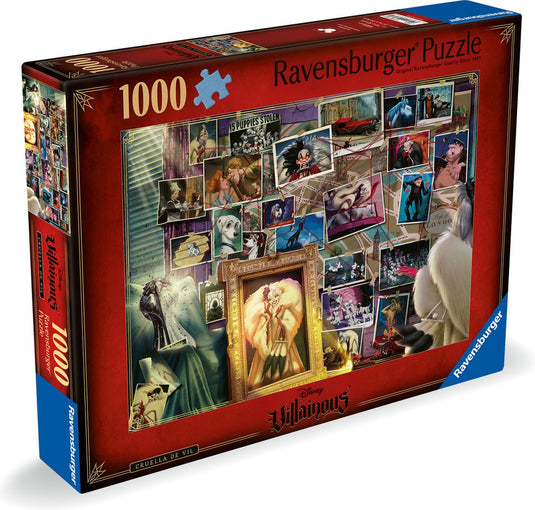 Ravensburger puzzel disney villainous: cruella de vil - legpuzzel - 1000 stukjes