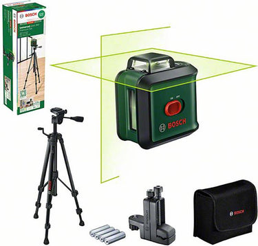 Bosch universallevel 360 premium set - 360° kruislijnlaser - inclusief statief - universele klem mm3 - opbergetui - batterijen