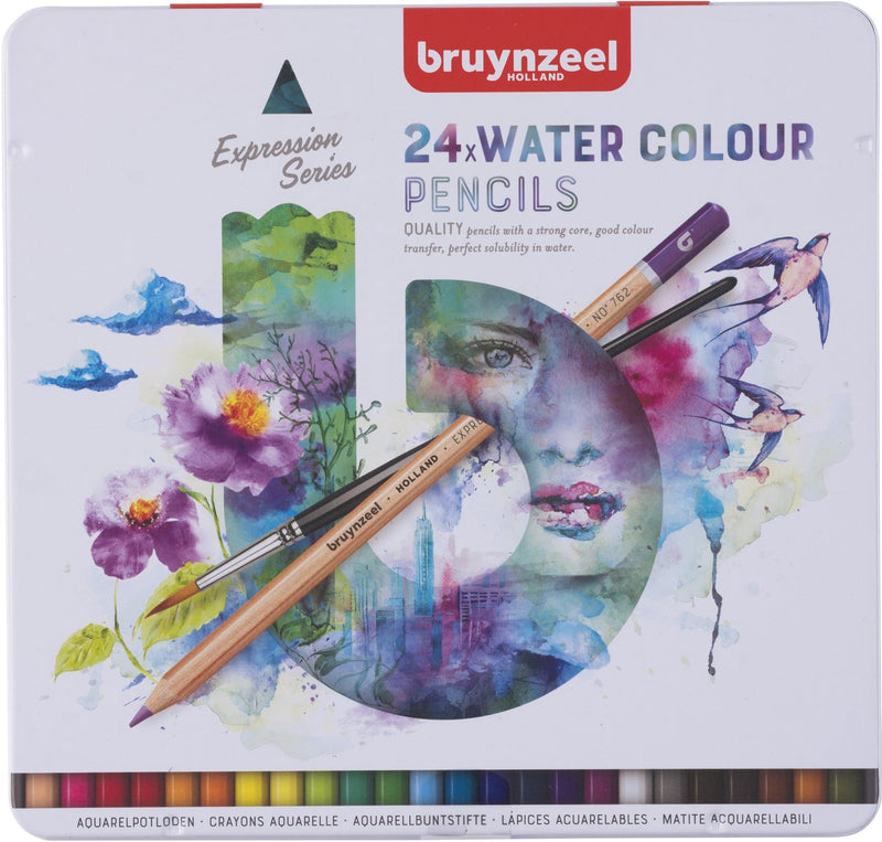 Afbeelding laden in galerijviewer, Bruynzeel expression aquarelpotloden blik 24
