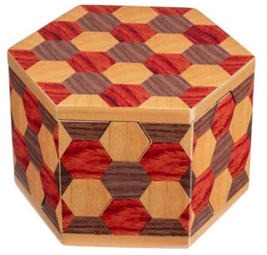 Philos puzzelbox honingraat breinbreker cadeau-opbergdoos.