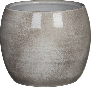 Mica decorations bloempot - lichtgrijs - keramiek - d20 x h18 cm - plantenpotten binnen