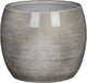 Mica decorations bloempot - lichtgrijs - keramiek - d20 x h18 cm - plantenpotten binnen