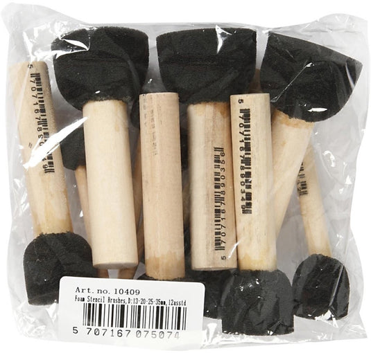 Creativ company creotime tamponeerstokjes foam 13-20-25-35 mm 12 stuks