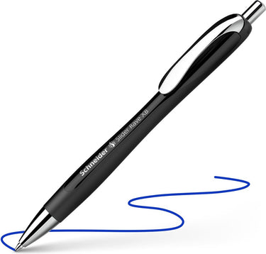 Schneider schrijfwaren schneider balpen slider rave, extra breed, blauwe inkt, zwart 5 stuks