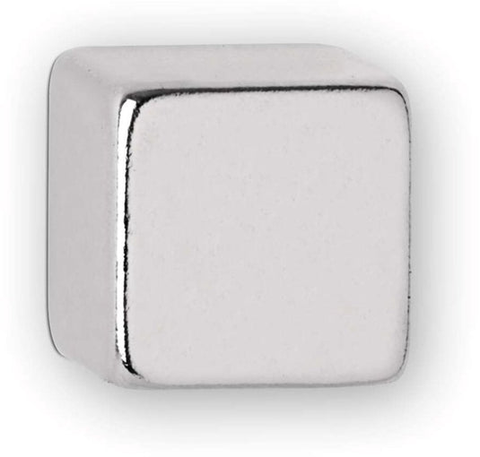 Maul magneet neodymium - kubus - zilver - metaal - 10 stuks - 1 x 1 x 1 cm