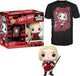 Funko pop! t-shirt box: dc the suicide squad - harley quinn #1111 diamond collection exlcusive (size l)