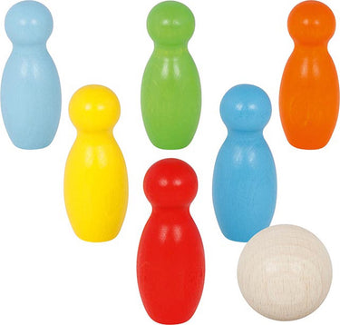 Goki houten kegelspel kleur, 7dlg.