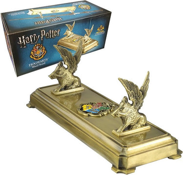 Noble collection the harry potter toverstaf standaard hogwarts 20 cm goudkleurig
