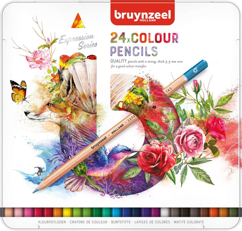 Afbeelding laden in galerijviewer, Bruynzeel expression kleurpotloden blik 24
