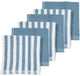 Meyco baby fat stripe monddoekjes - 6-pack - jacquard badstof - jeans blue - 30x30cm