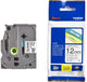 Brother labeltape tze231 zwart, wit glanzend