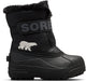 Sorel childrens snow commander™ boot youth unisex little snowboots - black, charcoal - maat 29