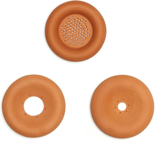 Kikkerland terracotta kiemschaaltjes (set van 3)