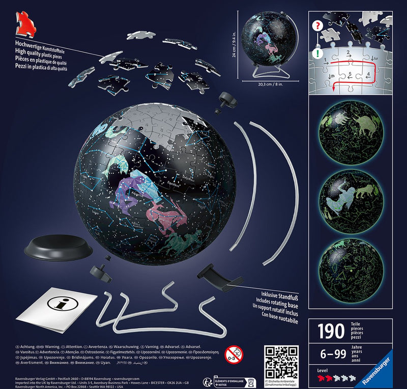 Afbeelding laden in galerijviewer, Ravensburger constellations glow in the dark - 3d puzzel

