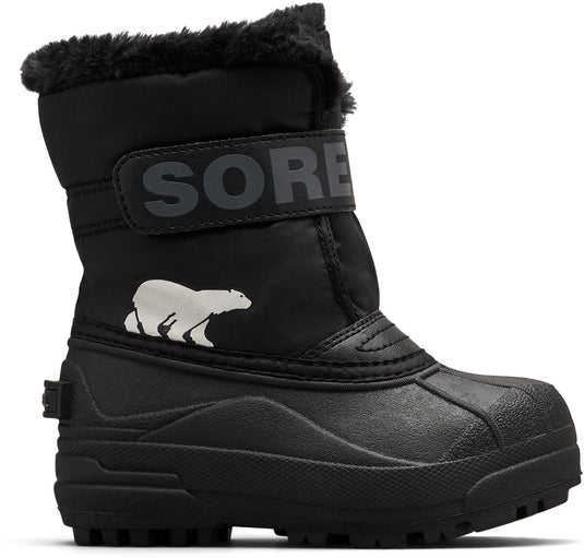 Sorel childrens snow commander™ boot youth unisex little snowboots - black, charcoal - maat 26