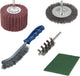Wolfcraft - metaalbewerking set 5 delig - roestverwijderaar - gereedschap voor roest verwijderen - 5641000