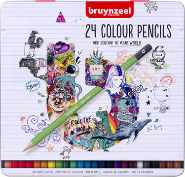 Bruynzeel kleurpotloden blik | 24 kleuren