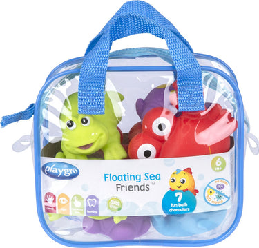 Playgro drijvende badspeeltjes - badspeelgoed - badgeschenkset - schimmelvrij - zonder gaatje - waterspeelgoed baby - waterspeelgoed peuters - 7 stuks - bpa vrij