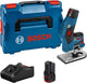 Bosch professional - accu kantenfreesmachine gkf 12v-8 2x 3,0 ah + lader gal 1230 cv