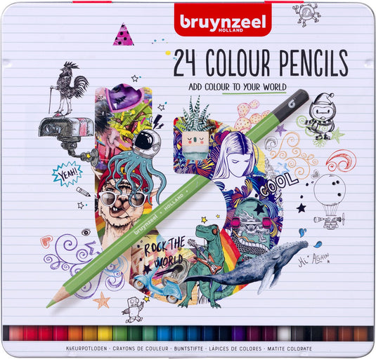 Bruynzeel kleurpotloden blik | 24 kleuren