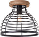Brilliant avia - plafondlamp - e27 max 1x40w - zwart houtkleur