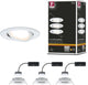 Paulmann led-inbouwlamp nova plus coin basisset zwenkbaar rond 84 mm 50° coin 3x6w 3x470lm 230v dimbaar 2700k wit mat