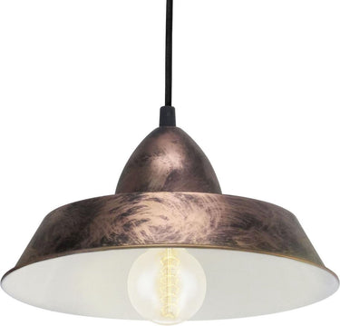Eglo vintage auckland - hanglamp - 1 lichts - ø260mm. - koperkleurig