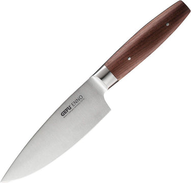 Gefu enno koksmes 15 cm – solinger staal – walnotenhouten handgreep – professioneel keukenmes – made in germany