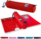 Oxford etui - rood met elastiek - ronde pennenetui 22cm - etui jongens - etui meisjes