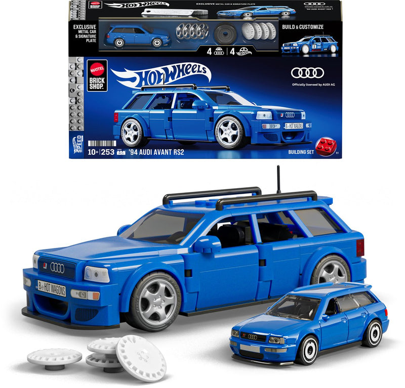 Afbeelding laden in galerijviewer, Mattel brick shop hot wheels speed serie - '94 audi avant rs2 - bouwspeelgoed - 252 onderdelen
