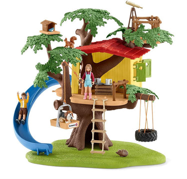 Schleich farm world - avontuurlijke boomhut - speelfigurenset - kinderspeelgoed voor jongens en meisjes - 3 tot 8 jaar - 28 onderdelen