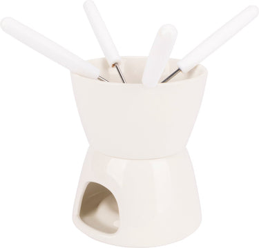Cosy trendy chocolade fondue - porselein - ø 11,5cm -wit