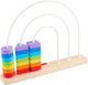 Fisher-price houten telraam regenboog educatief speelgoed.