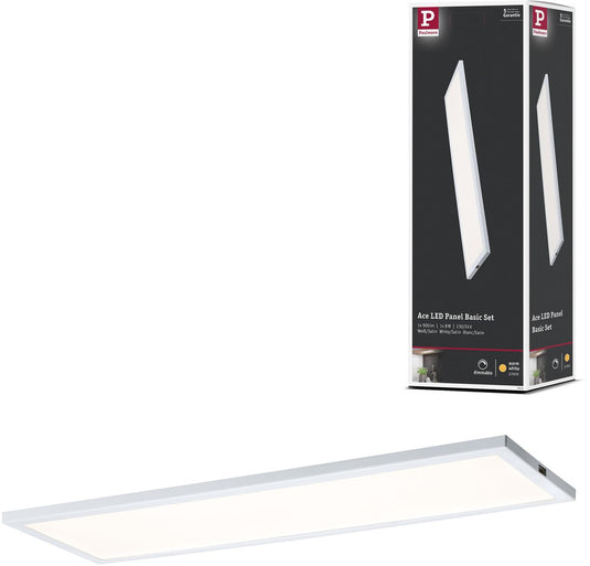 Paulmann led-onderkastverlichting ace hoekig 300x100 mm 520lm 2700k wit, satijn dimbaar