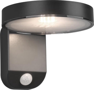 Rl live your light reality posadas - wandlamp - antraciet - incl. 1x smd 4,5w - bewegingssensor - zonne energie - solar - snoerloos - buitenverlichting - ip44
